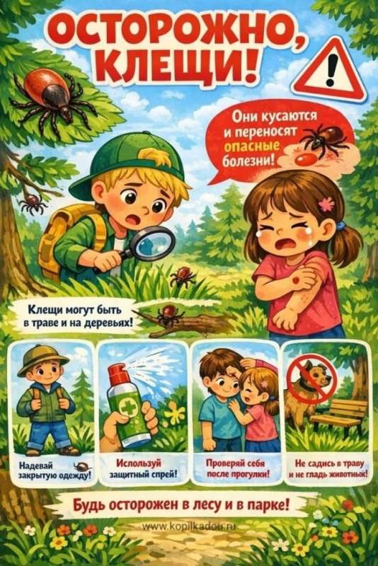"Осторожно, клещи!"